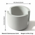Coengwui Diatomite Sponge Holder Kitchen Sink Caddy Grey 2.56in Quick Dry