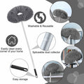 Hoolerry Ceiling Fan Cleaner Duster Microfiber Extendable Pole 13-49.7in Gray