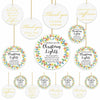 Layhit Ceramic Christmas Employee Appreciation Ornaments 16 Pcs Xmas Decor