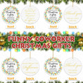 Layhit Ceramic Christmas Employee Appreciation Ornaments 16 Pcs Xmas Decor