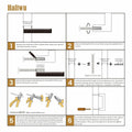 Haliwu 6 Pack Black Cabinet Handles 3-3/4 Inch Hole Center Modern Pulls