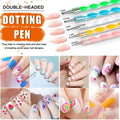 JOYJULY Nail Art Brushes Kit with Rhinestones Stickers Glitters Multi
