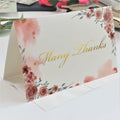 TOPJING 24 Heavy Duty Thank You Cards with Envelopes Gold Foil 4.15x6.5 Inch