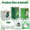 3 Pack St. Patrick's Day Flameless Tea Light Candles Shamrock Design Green