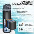 Sports Water Bottle 1L Leakproof Portable Black Gym Outdoor Travel