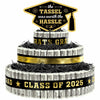 3 Tier Black Gold Graduation Cap Cake Party Decor Gifts Class of 2025