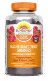BestBy06/25 Sundown Magnesium Citrate Gummies Raspberry Flavor 60 Count