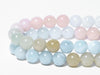 Song Xi Natural Aquamarine 6mm Round Gemstone Beads 60Pcs