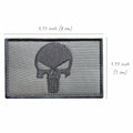 Bluyellow Tactical Skull Embroidered Patches Gray 3x2in 2pcs Set