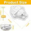 Easter Bunny 3D Silicone Cake Mold White with 2 Wooden Hammers