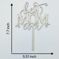 Wlropted Happy Mother's Day Wooden Cake Topper Best Mom Party Decor