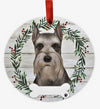 E&S Imports Schnauzer Ceramic Ornament DIY Personalizable Glazed Finish