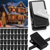 Blulu 300 Pcs Mini Christmas Light Hooks Self Adhesive Cable Clips White