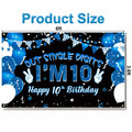 Ushinemi 10th Birthday Banner Boys Party Supplies 6x3.6ft Double Digits