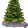 HyDren Velvet Cozy Christmas Tree Skirt Grey Brown Faux Fur 30 Inch