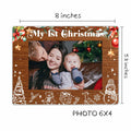 SSQBZU New Born Baby 'My 1st Christmas' Photo Frame 4x6 White