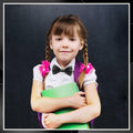 Neptniopllab Boys Metallic Leather Bow Tie Adjustable Black Size 4-12