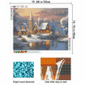 Rousp Christmas Diamond Painting Kit Winter Village 16x20 inch
