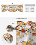 RisQiten Hello Fall Tie Up Valance Curtains Orange 54x18