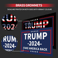 Trump 2024 Flag 3x5 Double Sided 3 Ply UV Resistant Black Brass Grommets
