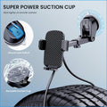 CINDRO Car Phone Holder Mount Military-Grade Suction Universal Black
