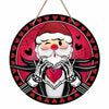 Bolisom Valentines Day Wood Door Sign Red Black Hearts Outdoor Porch Decor
