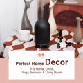 Ceramic Ultrasonic Oil Diffuser Wood Grain Black 100ML USB Adapter 7-Color LED