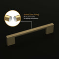 Haliwu 6 Pack Cabinet Handles 3-3/4 Inch Hole Center Champagne Bronze