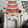 Quimoy Halloween Banner Decorations with 12 Pcs Bat Wall Stickers Party Decor