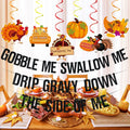 Funny Friendsgiving Banner Black Thanksgiving Decorations Party Decor