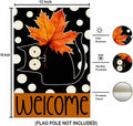 Halloween Garden Flag 12x18in Double Sided Black Cat Yard Outdoor Decor