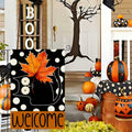 Halloween Garden Flag 12x18in Double Sided Black Cat Yard Outdoor Decor
