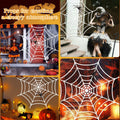 Goklmn Spider Webs Halloween Decorations Outdoor 10.5ft 7 Coils White