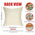 Fahrendom Christmas Bear Deer Throw Pillow Covers 18x18 Set of 4 Pink