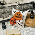AVOIN Halloween Pumpkin Jack-O'-Lantern Bat Throw Pillow Cover 18x18 Inch