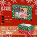 Gersoniel 24 Pcs Christmas Cookie Boxes 8.6x6x2.5in Red Green Snowflake