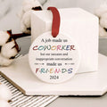 BEST Canvas Wall Art Funny Christmas Ornaments 2023 Gifts for Coworkers