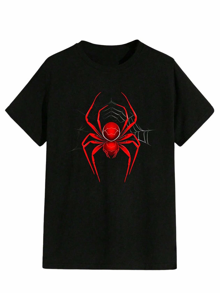 RoseSeek Boys Letter Graphic Crewneck Tee Black Red Size 11
