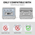 MOFREE AirPods 3 Case Cover Cassette Tape Design Soft Silicone Off-White
