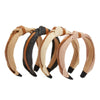 Glamlily Woven Knotted Headbands with Faux Leather Accents 4 Pack Multi