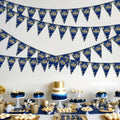 Mr. Onederful 1st Birthday Boy Triangle Banner Blue Party Decorations