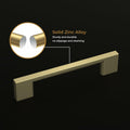 Haliwu 6 Pack Brushed Gold Cabinet Handles 3-3/4 Inch Hole Center