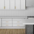 goldenwarm Brushed Brass Cabinet Pulls Gold 3in Drawer Handles 6 Pack