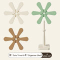 Silicone Trivets for Hot Dishes 3 Tree Coasters + 1 Foldable Stand Green