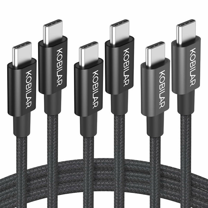 Kobilar USB C to USB C Cable 60W Fast Charging 3 Pack Multi-Length
