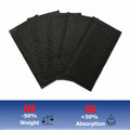 Ubierta Black Plastic Meat Trays with Absorbent Pads 8x5x1.3in 10 Sets