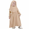 Muslim Baby Girl Abaya & Hijab Set 2pc Long Sleeve Kaftan Dress 6-12M