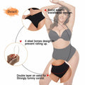 Tummy Control Seamless Thong Shapewear Mid Waist Butt Lifter Black Size XL