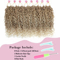 Goddess Locs Crochet Hair 12 Inch 8 Packs River Faux Locs 27/613# Size 12in