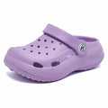 WOUEOI Toddler Garden Shoes Cartoon Slides Sandals Clogs Light Purple Size 8